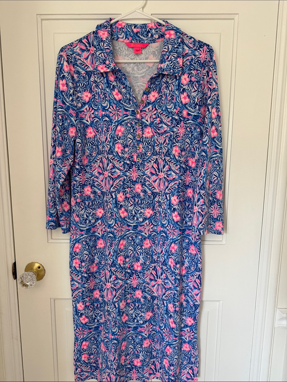 Lilly Pulitzer, knee length cotton dress, Size L